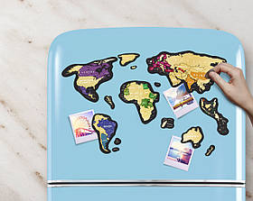 Скретч-карта світу Travel Map World Magnetic оригінальний подарунок прикольний