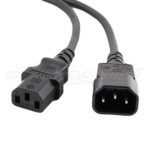 Подовжувач кабелю живлення 220 V для комп'ютера (різновид 3х0.75 мм2), біметал, 1.5 м