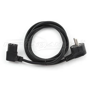 Кабель живлення 220V для комп'ютера кутовий CEE 7/17-С13 (перетин 3х0.75 мм2), біметал, 1.8 м, фото 2