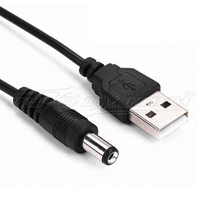 Кабель живлення USB to DC 5.5x2.1 мм, 0.8 м, фото 1
