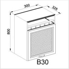 Кухонний модуль верхній Роксана В 30