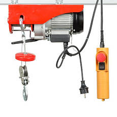 Лебідка електрична 220/230В, 500Вт, 125/250 кг, трос 3.0 мм*12м INTERTOOL GT1481 Товар за передоплатою, фото 4