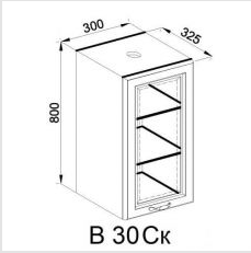 Кухонний модуль верхній Роксана В 30 Ск