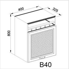 Кухонний модуль верхній Роксана В 40