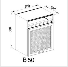 Кухонний модуль верхній Роксана В 50