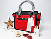 Жіноча стильна, об'ємна сумка-тоут Червоного кольору, фото 3