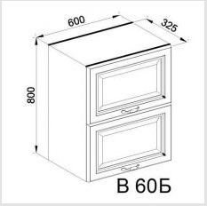 Кухонний модуль верхній Роксана В 60 Б