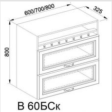 Кухонний модуль верхній Роксана В 60 Б Ск