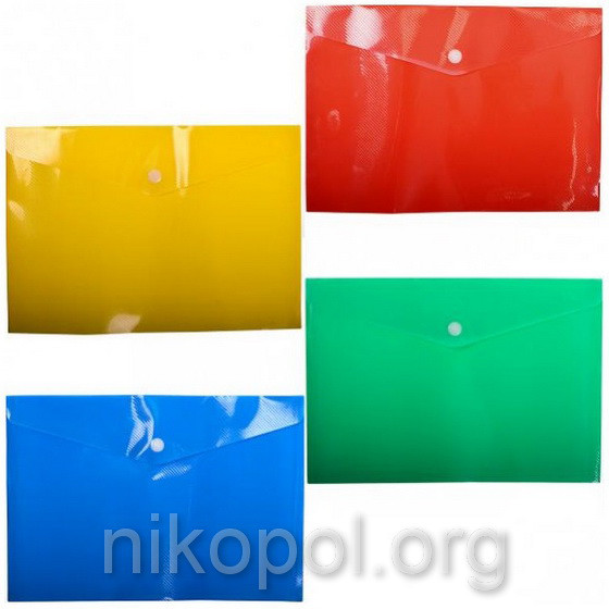 Папка-конверт А4, 17 мікрон, неон, фото 1