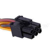 Кабель живлення для відеокарт 6 pin PCI-E to 2x Molex, 14 см, фото 5