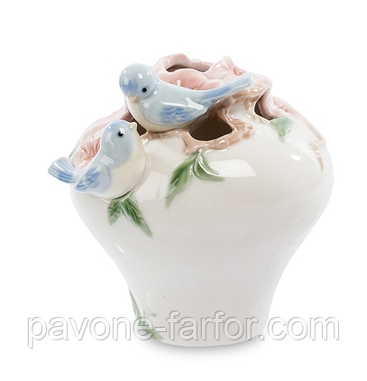 Порцелянова вазочка "Блакитні птахи Счастья" (Pavone) CMS - 54/3, фото 1