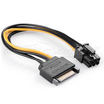 Кабель живлення для відеокарт 6 pin PCI-E to SATA 15 pin, фото 3