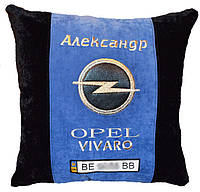 Подушка сувенирная в авто Opel опель