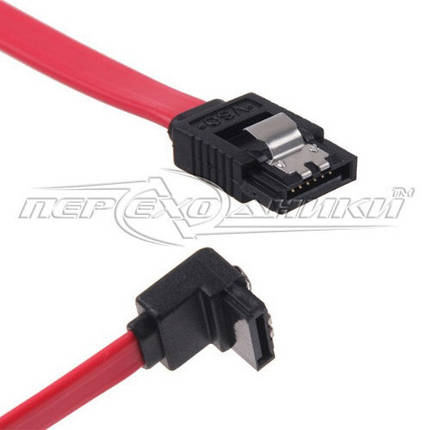 Кабель SATA-DATA для HDD, 100 см кутовий з засувками, фото 3