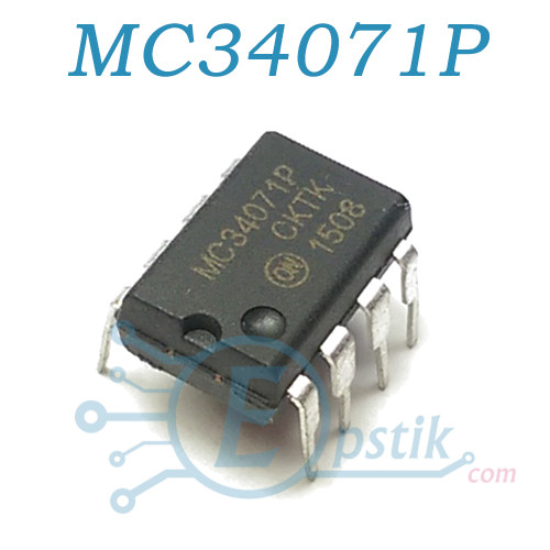 MC34071P, операційний підсилювач, 3 ... 44В, DIP8