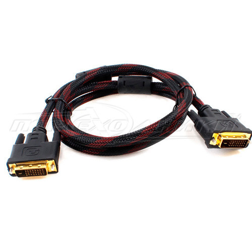 Кабель DVI — DVI (24+1), 2 ферити (добру якість), в обплетенні, 1.5 м