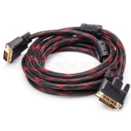 Кабель DVI — DVI (24+1), 2 ферити (добру якість), в обплетенні, 3 м