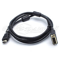 Кабель HDMI — DVI (24+1), 2 феритами (висока якість), 5 м