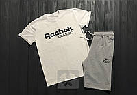 Мужской летний комплект футболка и шорты Рибок (Reebok), футболки и шорты Турейкий трикотаж, S