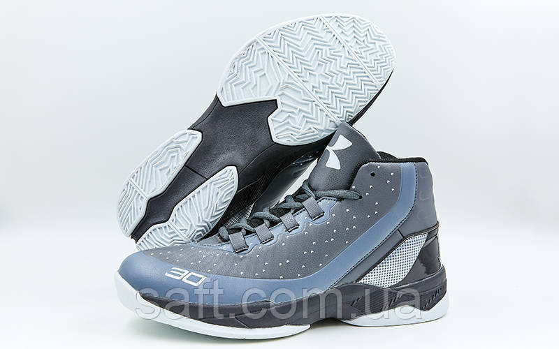 Взуття для баскетболу чоловіче Under Armour (44-45) (PU, сірий-сірий)
