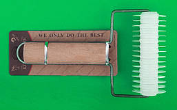 Валик для нарезки теста сеткой с деревянной ручкой