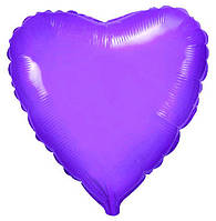 Куля фольгована "Серце фіолетове". Розмір: 45см.