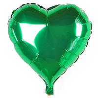 Куля фольгована "Серце зелене". Розмір: 45см.