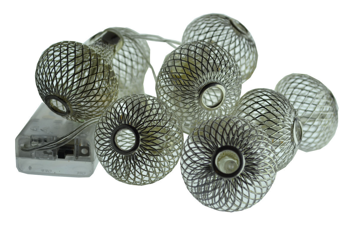 Новорічна гірлянда "Кулі" 8 LED, Білий теплий світло