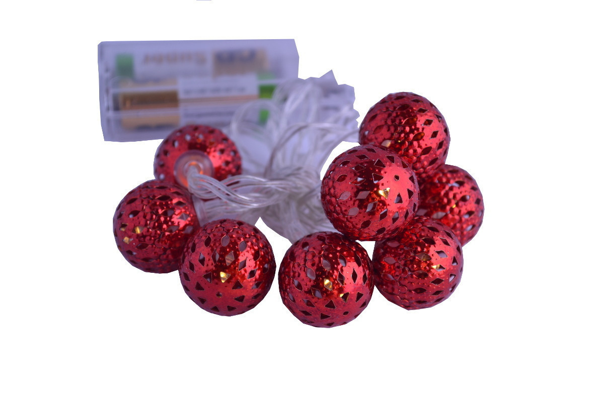 Новорічна гірлянда 8 LED, Білий теплий світло, що на пальчикових батарейках