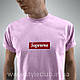 Футболка Supreme Pink | бірка оригінальна | Рожева чоловіча XS, фото 2