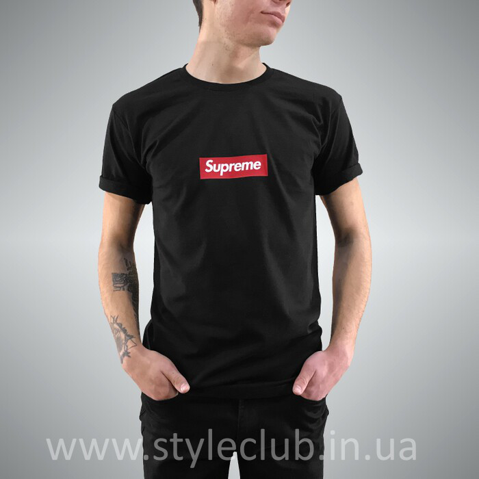 Футболка Supreme Box | Ориг бірка | Чорна чоловіча