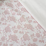 Сатин Люкс разом з пудровими квітами, ширина 240 см, фото 4