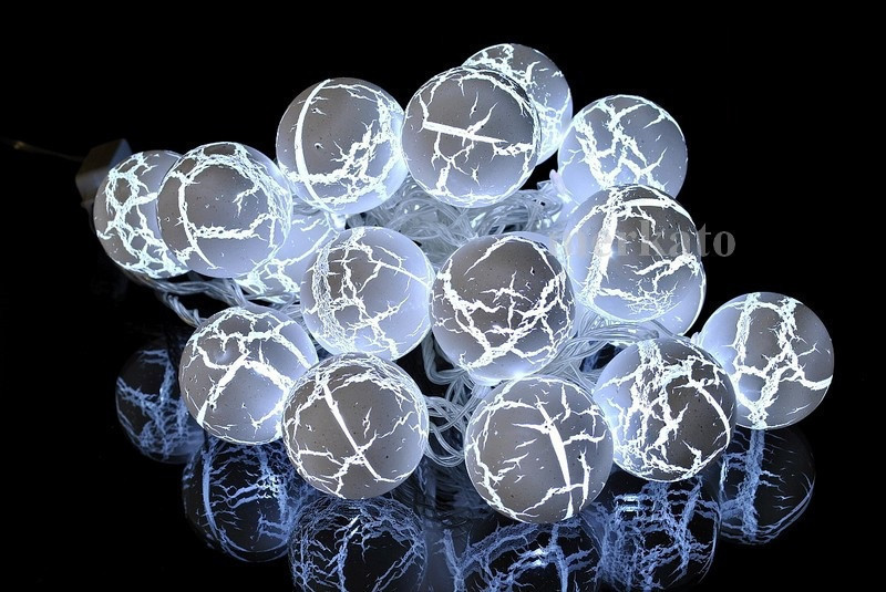 Новорічна гірлянда 20 LED, Білий холодний світ, 5 м