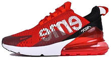 Кросівки чоловічі Найк Nike Air Max 270 SUPREME Red/Black. ТОП Репліка ААА класу.