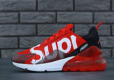 Кросівки чоловічі Найк Nike Air Max 270 SUPREME Red/Black. ТОП Репліка ААА класу., фото 3