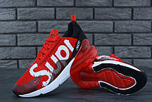 Кросівки чоловічі Найк Nike Air Max 270 SUPREME Red/Black. ТОП Репліка ААА класу., фото 3