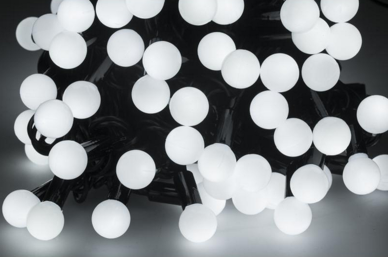 Новорічна гірлянда 500 LED / 50 м, Білий холодний світ