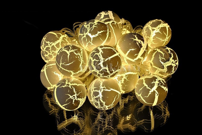 Новорічна гірлянда 20 LED, Білий теплий світло, 5 м