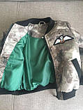 Модна весняна куртка бомбер для хлопчика (134-152р), фото 3