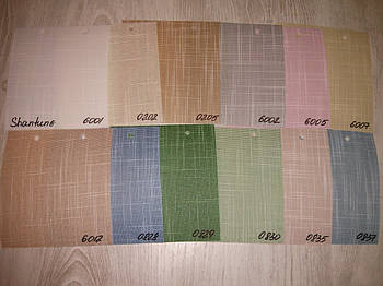 Вертикальні тканинні жалюзі Shantung економ, різної кольорової гами 127 мм