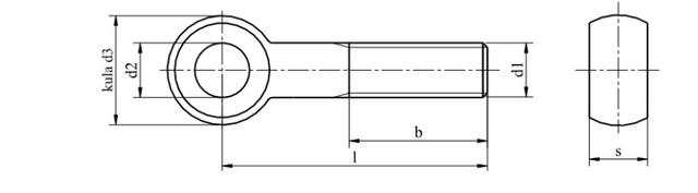 Креслення відкидного болта DIN 444