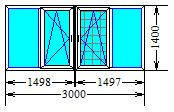 Остекление лоджии. Прямая, длинной 3 метра, с выносом на 200-300 мм. Профиль КВЕ