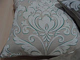 Комплект декоративних подушок Firanka Damask 40х40см 2шт 40х18см 1шт 30х18 см 1шт сірі з бежевим (п_0439), фото 5