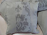 Комплект декоративних подушок Firanka Damask 40х40см 1шт 30х30см 3шт сірі з бежевим (п_0440), фото 4