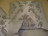 Комплект декоративних подушок Firanka Damask 40х40см 1шт 30х30см 3шт сірі з бежевим (п_0440), фото 5