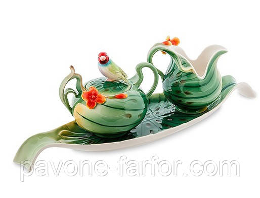 Порцеляновий набір молочник і цукорниця "Полякай" (Pavone) FM- 33/3, фото 1