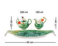 Порцеляновий набір молочник і цукорниця "Полякай" (Pavone) FM- 33/3, фото 2