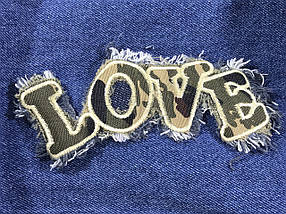 Нашивка Напис Love 150x50 мм
