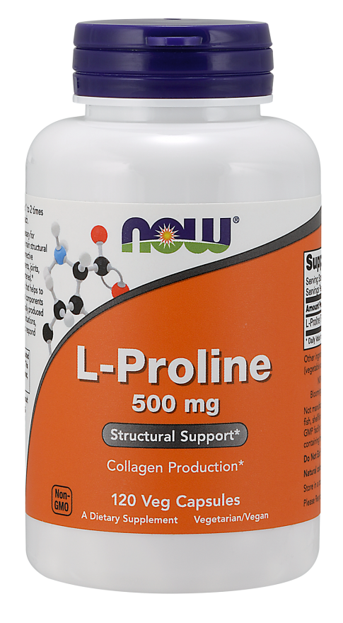 L-Proline, Now Foods, 500 mg 120 caps / Л-Пролін