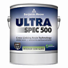 Мийна фарба Ultra Spec® 500 Benjamin Moore глибокоматова, яєчна шкаралупа, 3,78л, фото 3